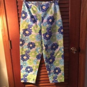 Talbots ankle floral print pants